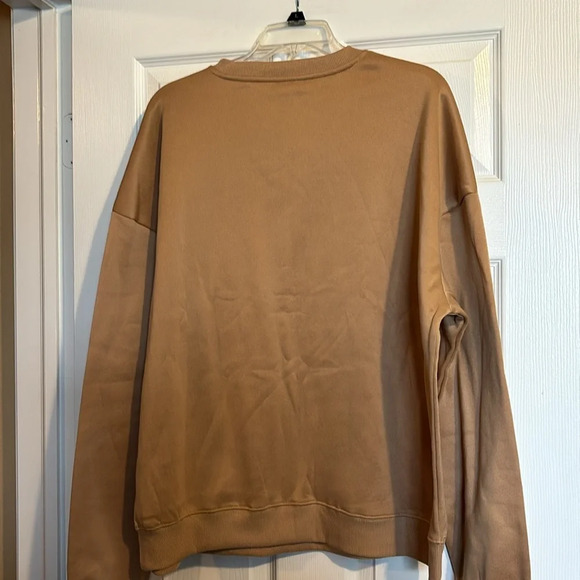 Dogs Make Me Happy unisex tan crew neck sweatshirt size large - Picture 6 of 8